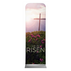 He Is Risen Mountain 2' x 6' Sleeve Banner