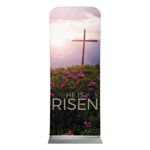 He Is Risen Mountain 2'7" x 6'7" Sleeve Banners