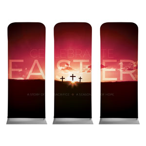 Celebrate Easter Crosses 2'7" x 6'7" Sleeve Banners