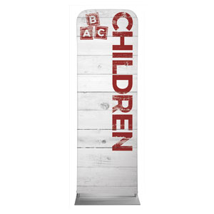 Shiplap Children White 2' x 6' Sleeve Banner
