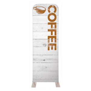 Shiplap Coffee White 2' x 6' Sleeve Banner