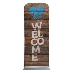 Shiplap Welcome Natural 2'7" x 6'7" Sleeve Banners