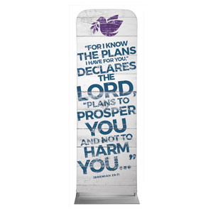 Shiplap Jeremiah 29:11 White 2' x 6' Sleeve Banner