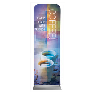 Modern Mosaic Coffee 2' x 6' Sleeve Banner