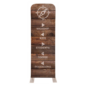 Shiplap Natural Directional 2' x 6' Sleeve Banner