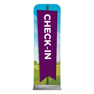 Bright Meadow Check In 2 x 6 Sleeve Banner