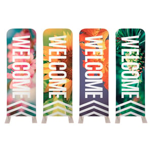 Chevron Welcome Season Set 2' x 6' Sleeve Banner