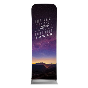 Mountains Fortified Tower 2' x 6' Sleeve Banner