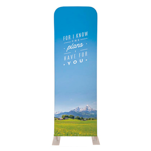 Mountains I Know the Plans 2' x 6' Sleeve Banner