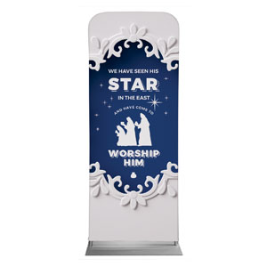 Paper Cut Out Christmas Blue 2'7" x 6'7" Sleeve Banners