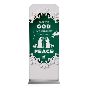 Paper Cut Out Christmas Green 2'7" x 6'7" Sleeve Banners