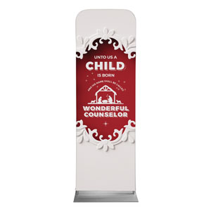 Paper Cut Out Christmas Red 2' x 6' Sleeve Banner
