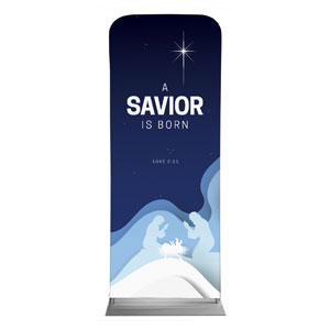 Blue Layered Paper Savior 2'7" x 6'7" Sleeve Banners