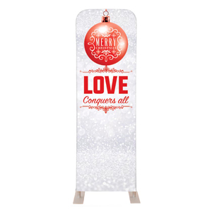 Silver Snow Love Ornament 2' x 6' Sleeve Banner