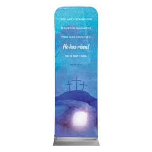 Blue Purple Easter Tomb 2' x 6' Sleeve Banner