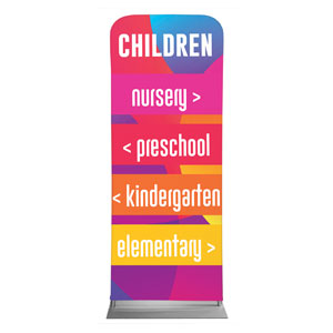 Curved Colors Children Directional 2'7" x 6'7" Sleeve Banners