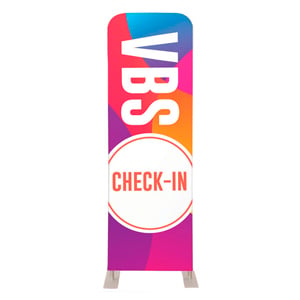 Curved Colors VBS Check-In 2' x 6' Sleeve Banner