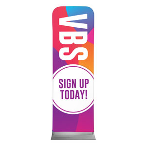 Curved Colors VBS Sign Up 2 x 6 Sleeve Banner
