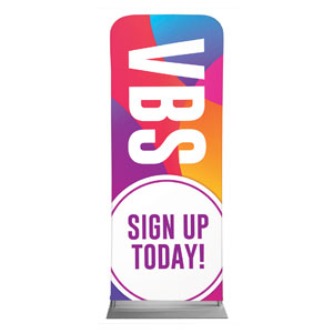 Curved Colors VBS Sign Up 2'7" x 6'7" Sleeve Banners