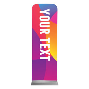 Curved Colors Your Text 2' x 6' Sleeve Banner