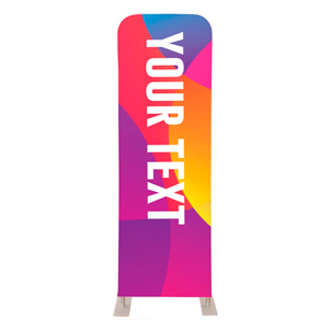 Curved Colors Your Text 2' x 6' Sleeve Banner