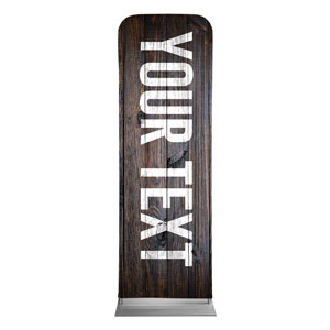 Dark Wood Your Text Here 2' x 6' Sleeve Banner