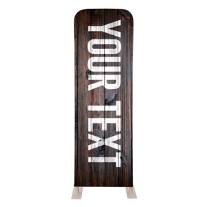 Dark Wood Your Text Here 2' x 6' Sleeve Banner