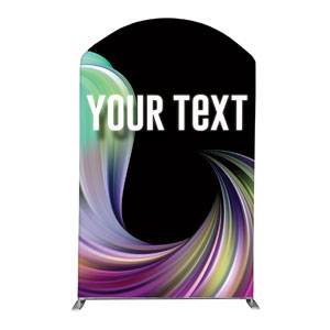 Twisted Paint Your Text Here 5' x 8' Curved Top Sleeve