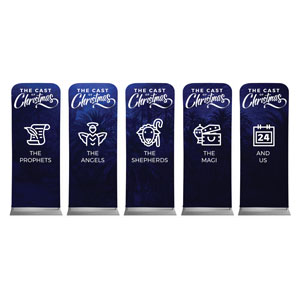 The Cast of Christmas 5 Banner Set 2'7" x 6'7" Sleeve Banners