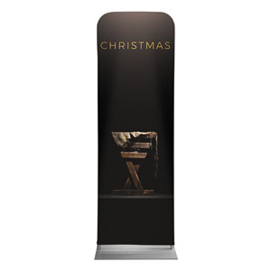 Gold Christmas Manger 2' x 6' Sleeve Banner