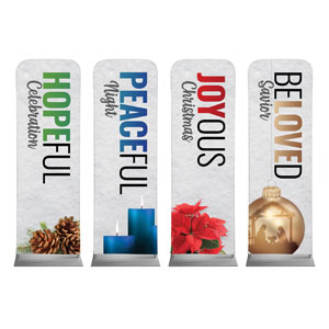 Bold Advent Words 2' x 6' Sleeve Banner