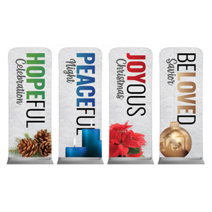 Bold Advent Words 2'7" x 6'7" Sleeve Banners