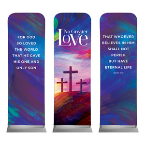 No Greater Love Triptych 2' x 6' Sleeve Banner