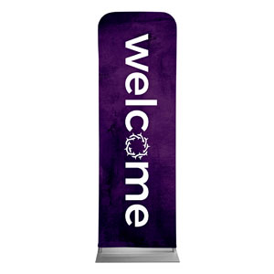 Real Love Crown Welcome 2' x 6' Sleeve Banner