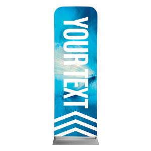 Chevron Blue Your Text 2' x 6' Sleeve Banner