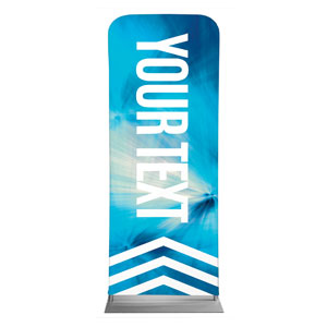 Chevron Blue Your Text 2'7" x 6'7" Sleeve Banners