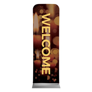Celebrate Christmas Candles Welcome 2' x 6' Sleeve Banner