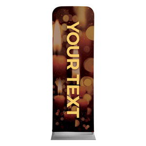 Celebrate Christmas Candles Your Text 2' x 6' Sleeve Banner