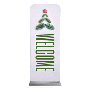 Christmas At Tree Welcome 2'7" x 6'7" Sleeve Banners
