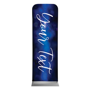 Celebrate Christmas Blue Sparkle Your Text 2' x 6' Sleeve Banner