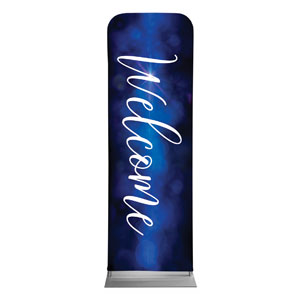 Celebrate Christmas Blue Sparkle Welcome 2' x 6' Sleeve Banner