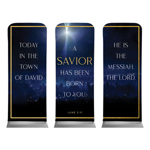 Christmas Together Night Triptych 2'7" x 6'7" Sleeve Banners