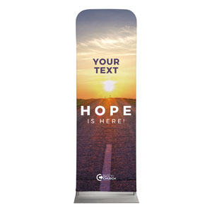 BTCS Hope Is Here Your Text 2' x 6' Sleeve Banner