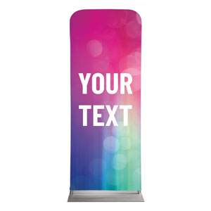 Colorful Lights Your Text Stacked 2'7" x 6'7" Sleeve Banners