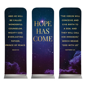 Hope Has Come Sky Triptych 2' x 6' Sleeve Banner