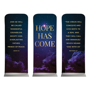Hope Has Come Sky Triptych 2'7" x 6'7" Sleeve Banners