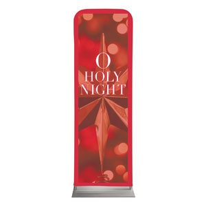 O Holy Night Red Star 2 x 6 Sleeve Banner