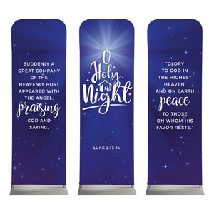 O Holy Night Triptych 2' x 6' Sleeve Banner