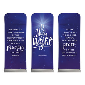 O Holy Night Triptych 2'7" x 6'7" Sleeve Banners