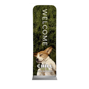 Chill With Us Dog 2' x 6' Sleeve Banner